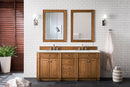 James Martin Bristol 72" Double Bathroom Vanity, Saddle Brown