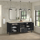 James Martin Myrrin 72" Double Bathroom Vanity, Carbon Oak
