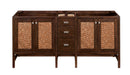 James Martin Addison 72" Double Bathroom Vanity, Mid-Century Acacia