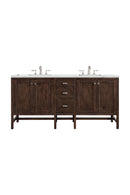 James Martin Addison 72" Double Bathroom Vanity, Mid-Century Acacia