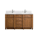 James Martin Bristol 60" Double Bathroom Vanity, Saddle Brown