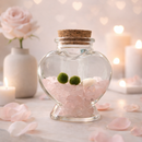 Heart Terrarium with Two Nano Moss Ball Pets