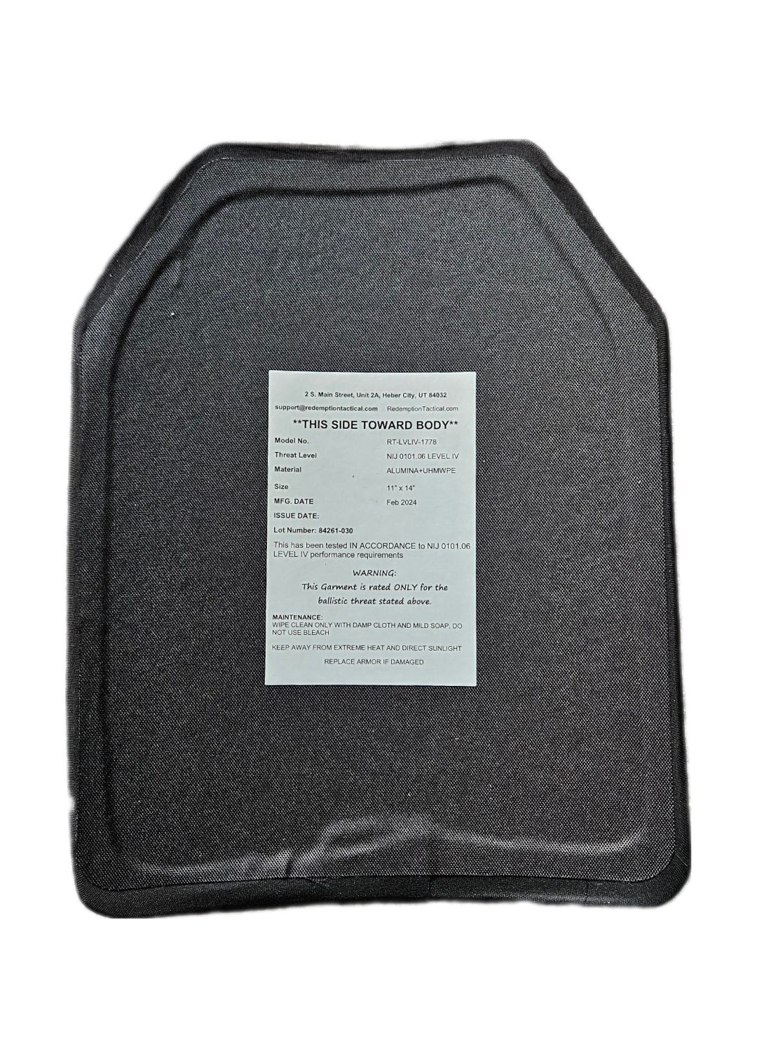 BIG BOY Crusader 2.0 XL Armor COMBO PACKAGE LIGHTWEIGHT LEVEL IV (2) XL Ceramic Front/Back Plates, photo 3 of 17