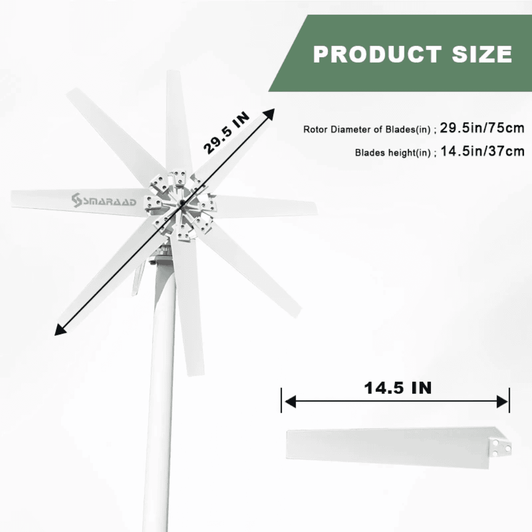 1000W Wind Turbine Pole Not Included, photo 2 of 5