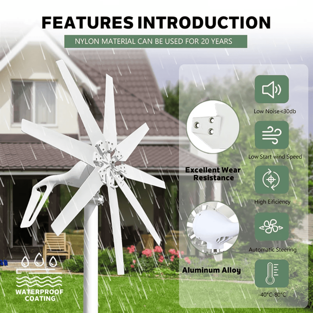 1000W Wind Turbine Pole Not Included, photo 3 of 5