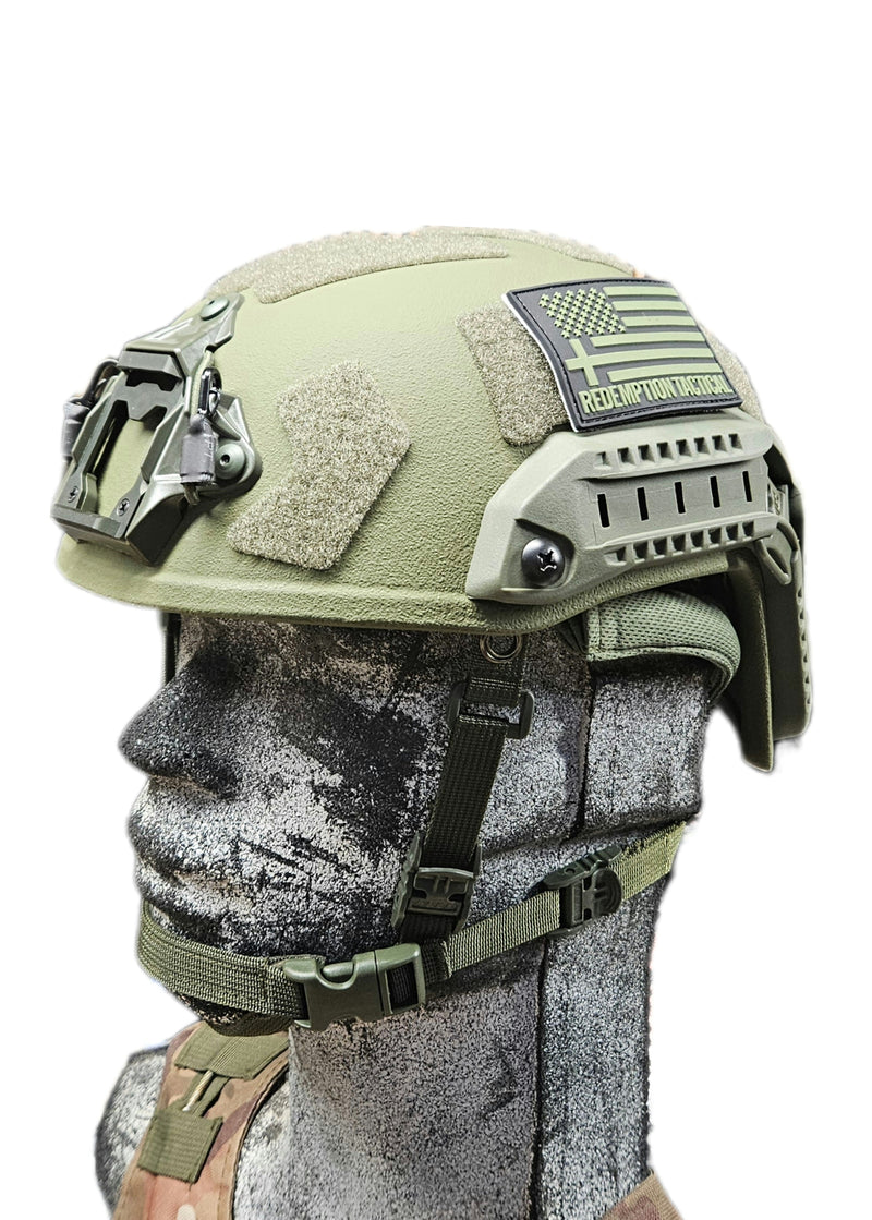 Ballistic Helmet RT2 High Cut Helmet: Tested to LEVEL IIIA (Included Arc Rails, Padding, Straps)