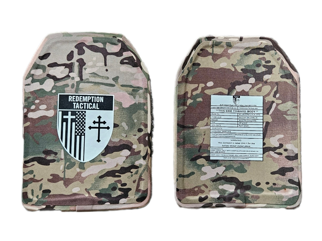 BIG BOY Crusader 2.0 XL Armor COMBO PACKAGE LIGHTWEIGHT LEVEL IV (2) XL Ceramic Front/Back Plates, photo 5 of 17