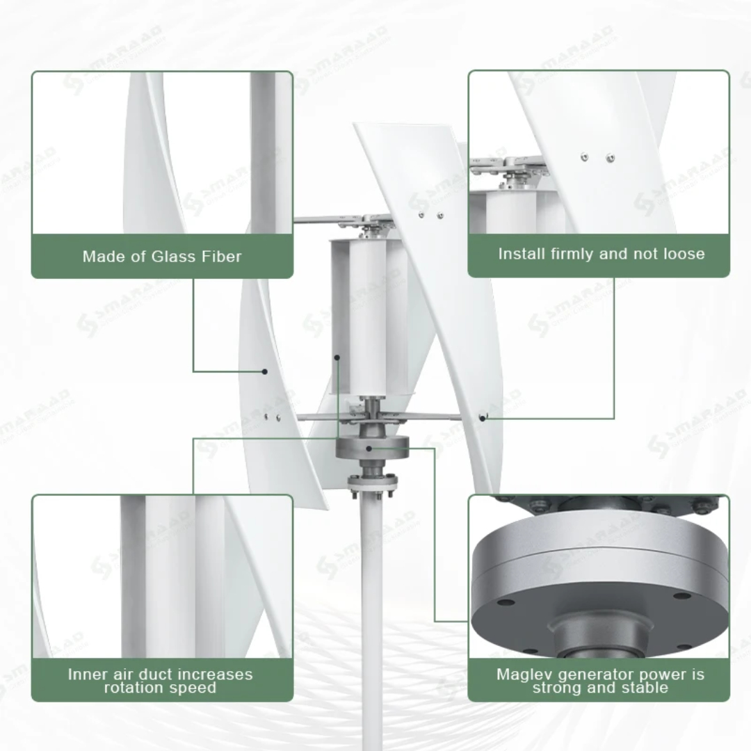 Vertical Wind Generator 500W 12V 24V pole Not Included, photo 2 of 5