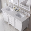 James Martin Brittany 60" Double Bathroom Vanity, Bright White