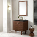 James Martin Amberly 30" Dual Mount Single Bathroom Vanity, Mid-Century Walnut