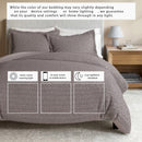 100% Cotton Honeycomb Waffle Duvet Set - Mattea Collection by Great Bay Home