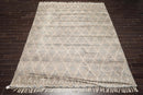 9' x 12' Hand Knotted Thick Pile Moroccan Wool Oriental Area Rug Gray Ivory