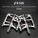 Road Bike Pedals Aluminum Alloy Anti-slip Bicycle Pedals Hollow-Carved Design Pedals Bicycle Accessories Mountain Bike Pedals Flat Bicycle Pedals Platform Cycling Sealed Bearing Aluminum Pedals For Mountain Bike