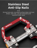 Road Bike Pedals Aluminum Alloy Anti-slip Bicycle Pedals Hollow-Carved Design Pedals Bicycle Accessories Mountain Bike Pedals Flat Bicycle Pedals Platform Cycling Sealed Bearing Aluminum Pedals For Mountain Bike