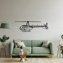 R44 Raven II Metal Aircraft Wall Art - NCP0120 by Navigate Craft