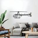 R44 Raven II Metal Aircraft Wall Art - NCP0120 by Navigate Craft