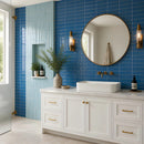 Roca Flow Atoll Blue Polished Ceramic Tiles 3x12