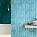 Roca Flow Atoll Blue Polished Ceramic Tiles 3x12