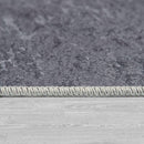 Rocket Rug for Kids Moon Sky Motif with Text in Grey