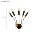 GobekUsa Rocket Wall Lamp - Contemporary Metal Sconce with 5 Lights for Living Room