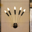 GobekUsa Rocket Wall Lamp - Contemporary Metal Sconce with 5 Lights for Living Room