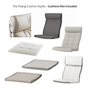 Bright Yellow Velvet Poäng Slipcovers – Compatible with IKEA Poäng Chair & Footstool – Luxurious Polyester Velvet