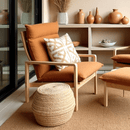 Bouclé Cinnamon Poäng Slipcovers – Compatible with IKEA Poäng Chair & Footstool