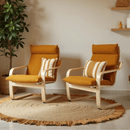 Bouclé Cinnamon Poäng Slipcovers – Compatible with IKEA Poäng Chair & Footstool