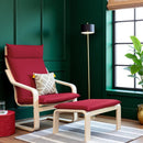 Velvet Burgundy Red Chair and Ottoman Covers, Compatible with IKEA Poang