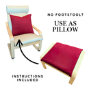 Velvet Burgundy Red Chair and Ottoman Covers, Compatible with IKEA Poang