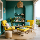Bright Yellow Velvet Poäng Slipcovers – Compatible with IKEA Poäng Chair & Footstool – Luxurious Polyester Velvet