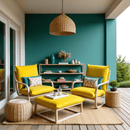 Bright Yellow Velvet Poäng Slipcovers – Compatible with IKEA Poäng Chair & Footstool – Luxurious Polyester Velvet