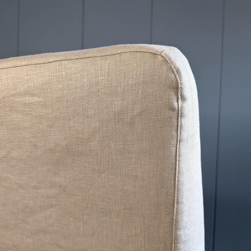 4 Pack - Dining Chair Slip Covers, Compatible with IKEA Henriksdal, Beige Linen Floor Length