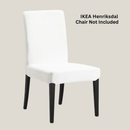 White European Linen Canvas Dining Chair Slipcovers – Set of 2 – Compatible with IKEA Henriksdal (USA/Canada Size)
