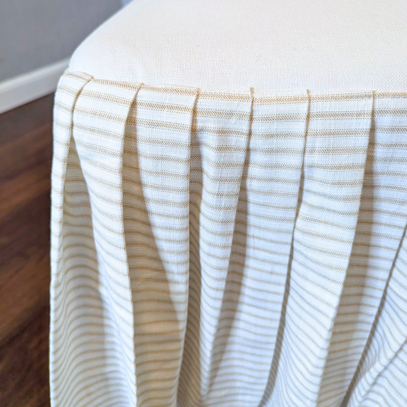 2 Pack Solid White European Linen Canvas Dining Chair Cover, Compatible with IKEA Henriksdal