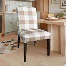 2 Pack, Buffalo Check Beige Dining Chair Cover, Compatible with IKEA Henriksdal, Euro/Aus