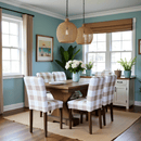 2 Pack, Buffalo Check Beige Dining Chair Cover, Compatible with IKEA Henriksdal, Euro/Aus