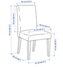 2 Pack, Buffalo Check Beige Dining Chair Cover, Compatible with IKEA Henriksdal, Euro/Aus