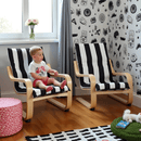 Black Stripe Slipcover for IKEA Children's Poang Chair