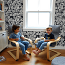 Black Vine Slipcover for IKEA Children's Poang Chair