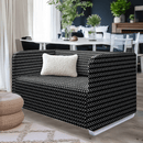 Black Boho Mudcloth Slipcover – Compatible with IKEA Knopparp Sofa (2-Seater or 3-Seater)