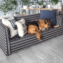 Black Boho Mudcloth Slipcover – Compatible with IKEA Knopparp Sofa (2-Seater or 3-Seater)