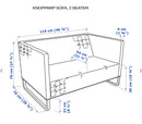 Solid Black European Linen Slipcover – Compatible with IKEA Knopparp Sofa (3-Seater)