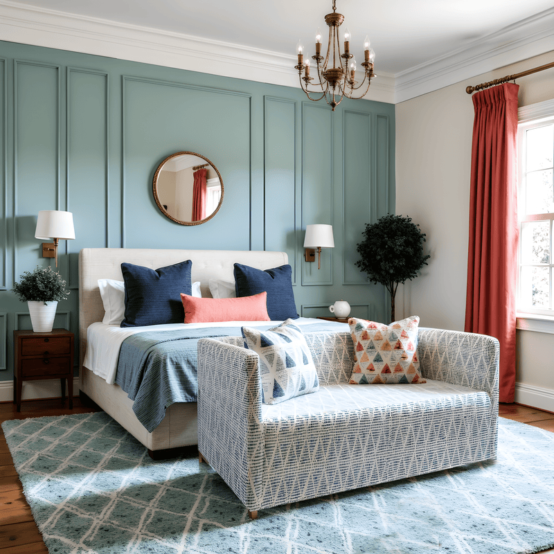 Boho Indigo Blue Print, Slip Cover, Compatible with IKEA KNOPPARP