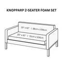 Solid Black European Linen Slipcover – Compatible with IKEA Knopparp Sofa (3-Seater)