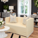 Farmhouse Beige European Linen Slipcover – Compatible with IKEA Knopparp Sofa (2-Seater or 3-Seater)