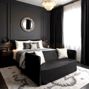 Solid Black European Linen Slipcover – Compatible with IKEA Knopparp Sofa (3-Seater)