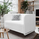 Solid White European Linen Slipcover – Compatible with IKEA Knopparp Sofa (2-Seater or 3-Seater)