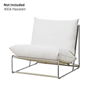 Modern Navy Blue Lattice Print Outdoor Slipcovers, Compatible with IKEA Havsten