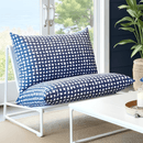 Modern Navy Blue Lattice Print Outdoor Slipcovers, Compatible with IKEA Havsten